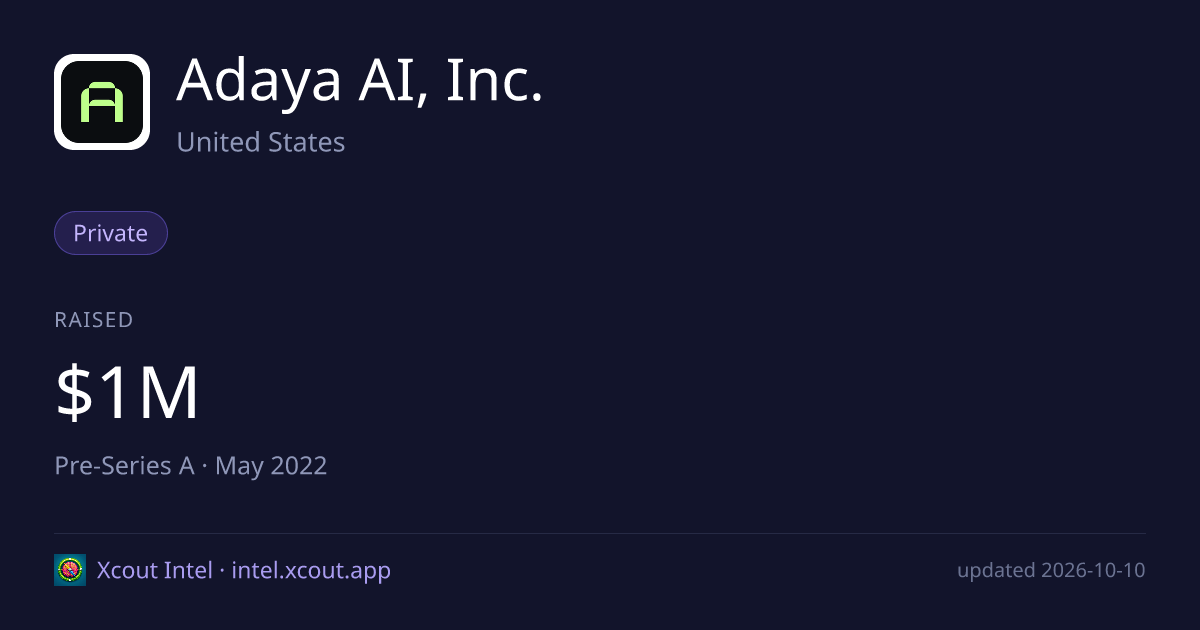 Adaya AI, Inc. — share card preview
