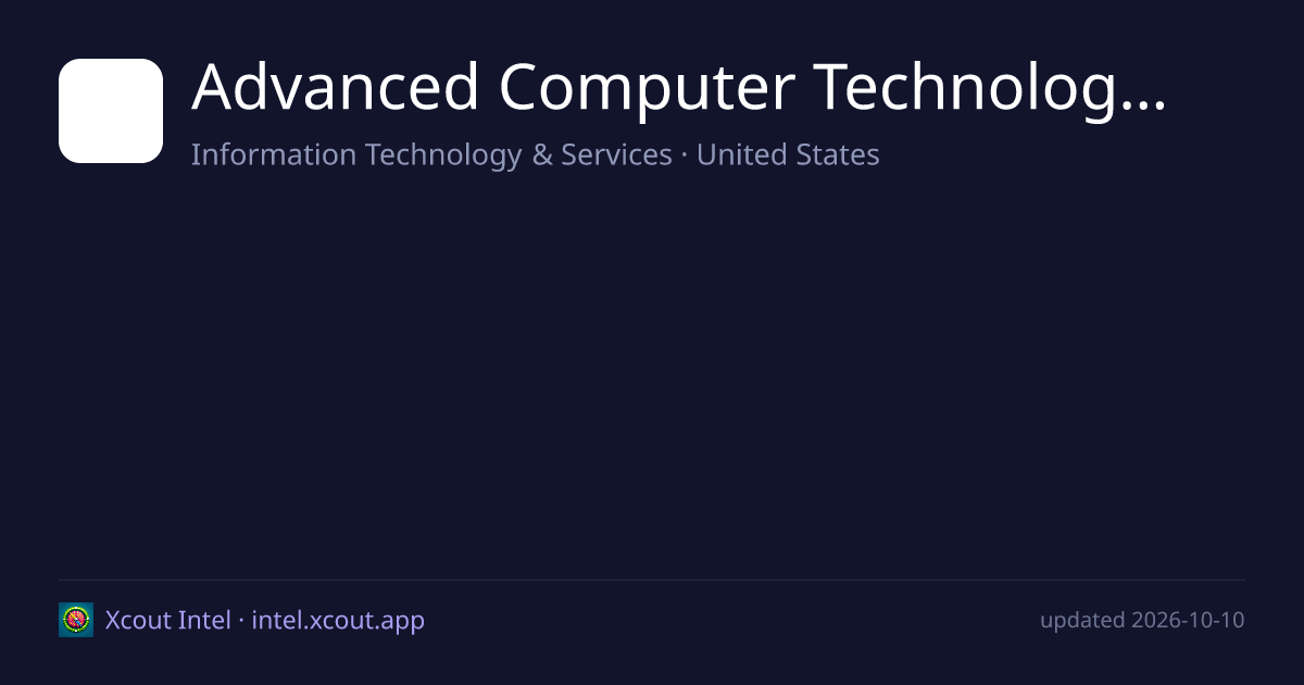 Advanced Computer Technologies — share card preview