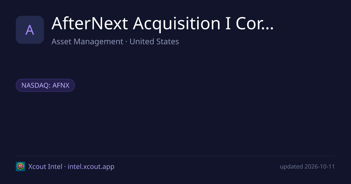 AfterNext Acquisition I Corp. — share card preview