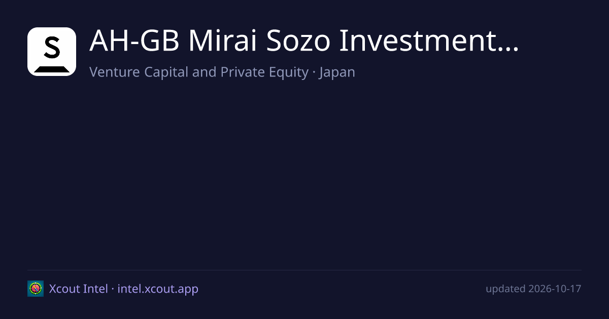 AH-GB Mirai Sozo Investment Limited Partnership — share card preview