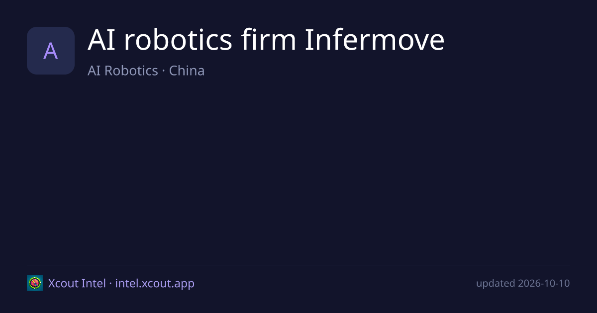 AI robotics firm Infermove — share card preview