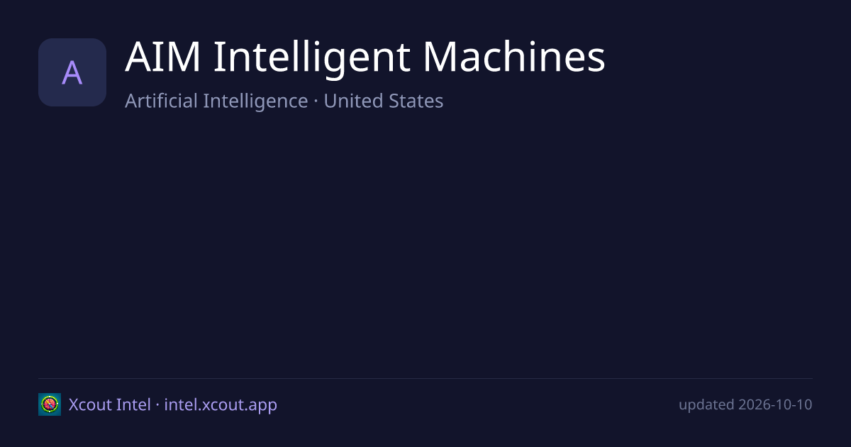 AIM Intelligent Machines — share card preview