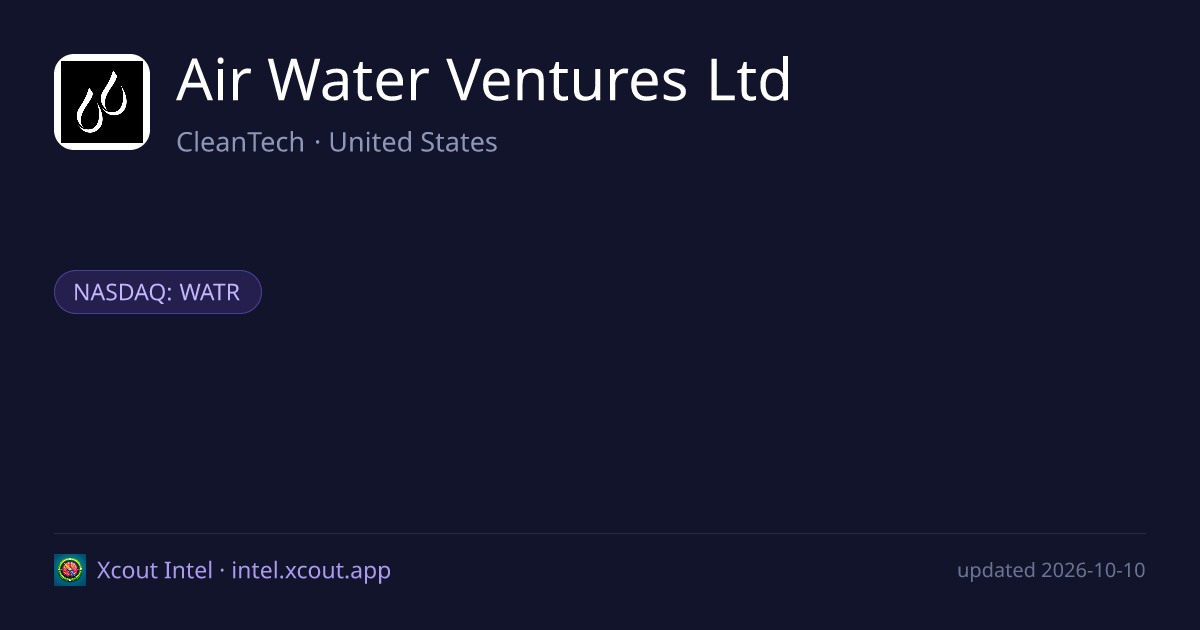 Air Water Ventures Ltd — share card preview