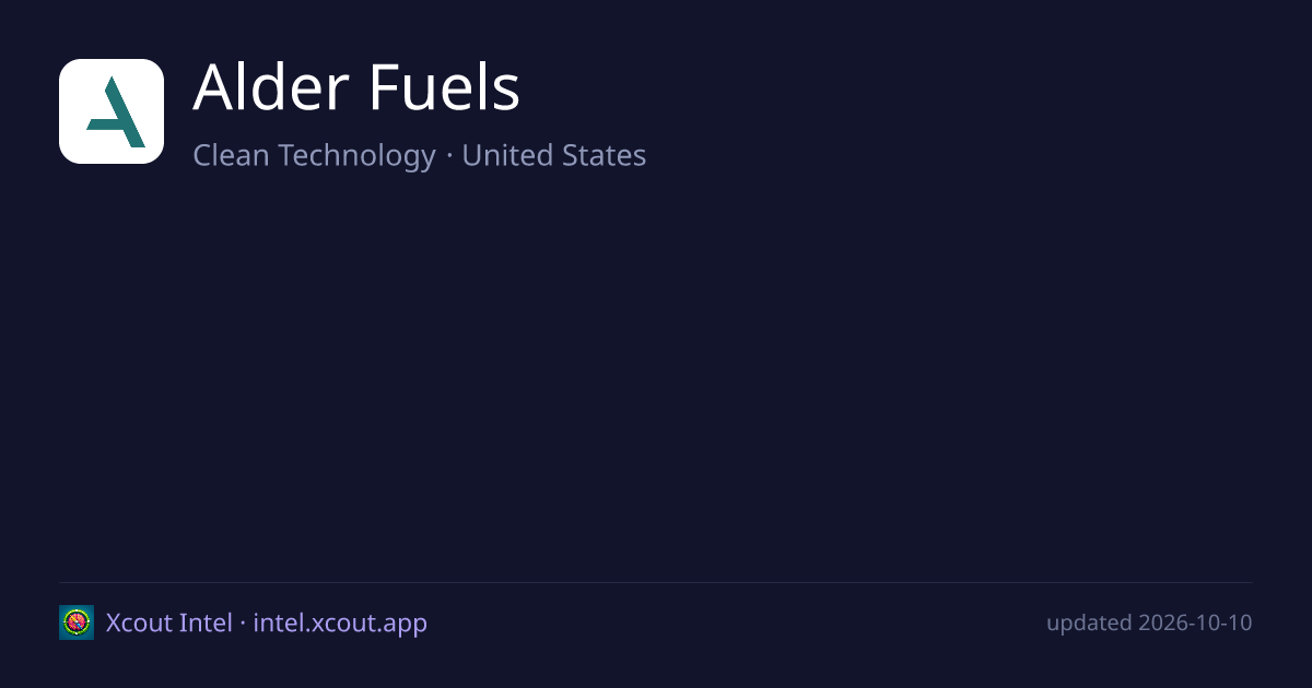 Alder Fuels — share card preview