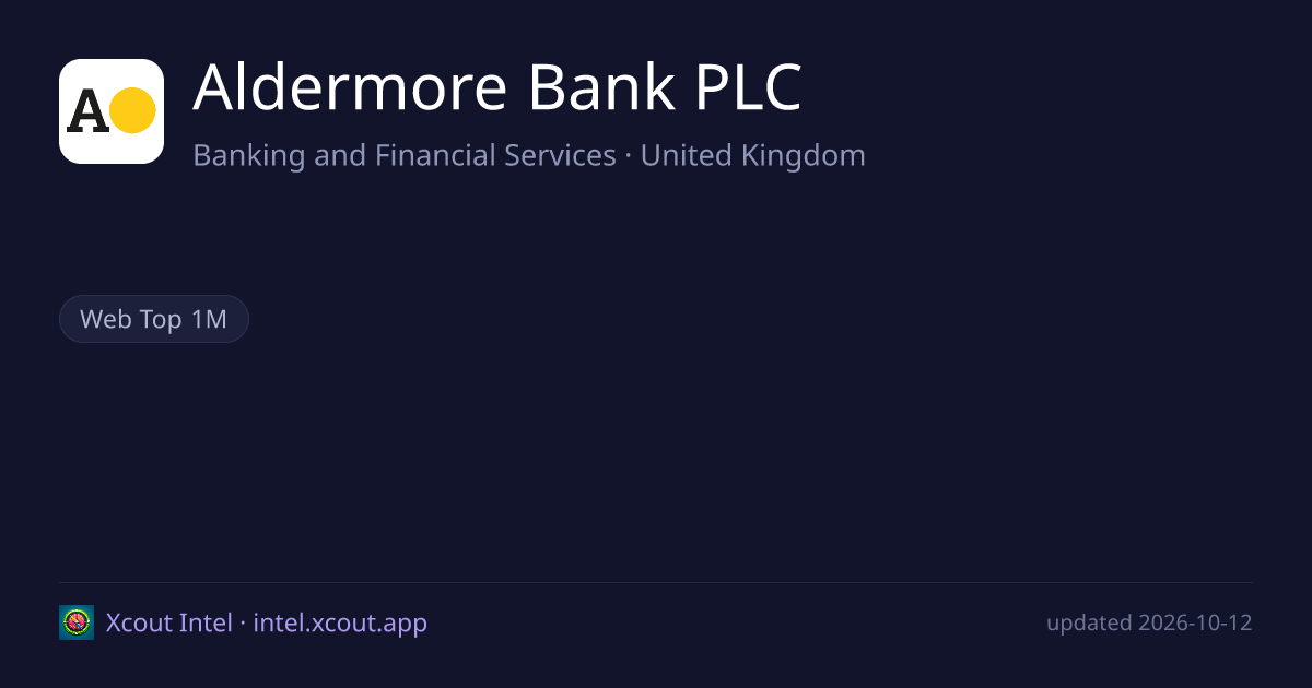 Aldermore Bank PLC — share card preview