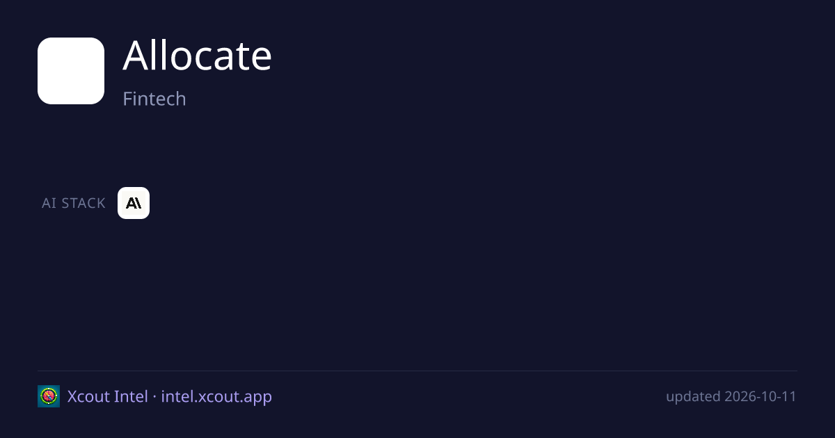Allocate — share card preview