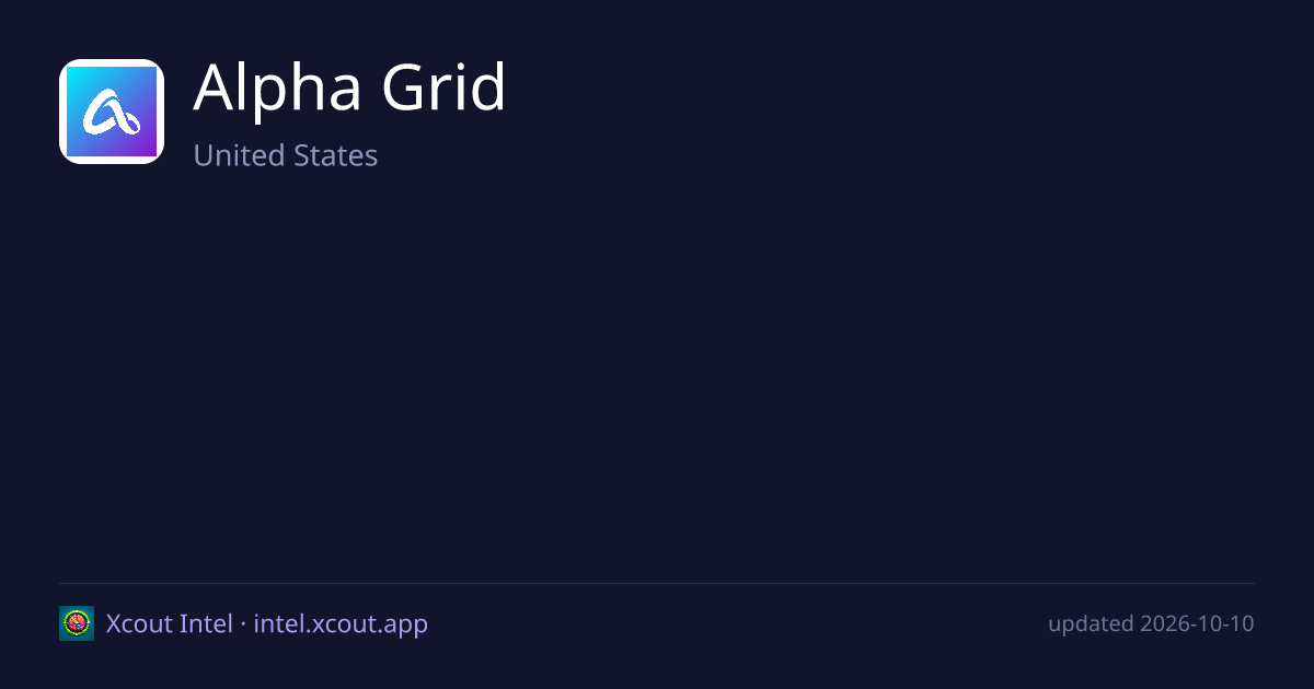 Alpha Grid — share card preview