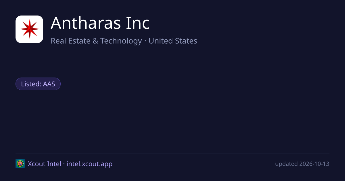Antharas Inc — share card preview
