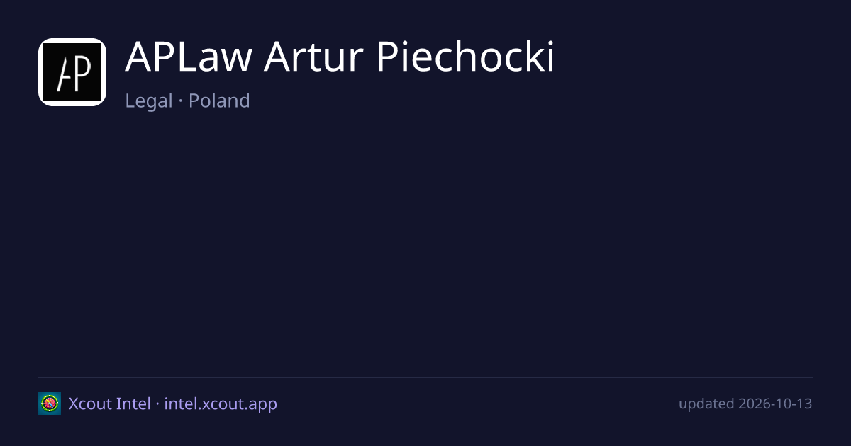 APLaw Artur Piechocki — share card preview