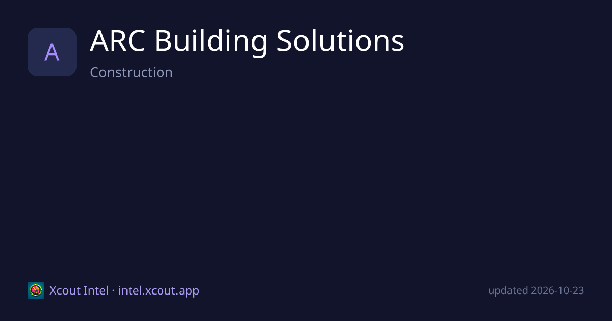 ARC Building Solutions — share card preview