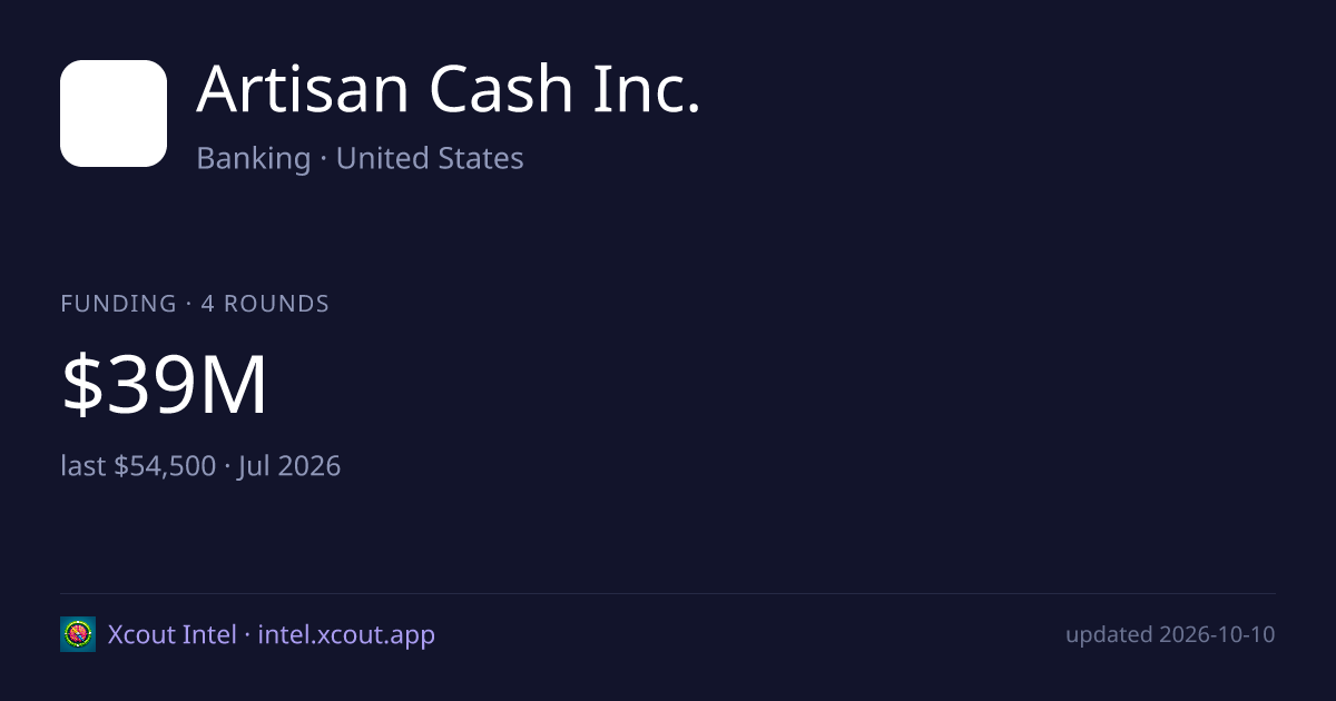 Artisan Cash Inc. — share card preview