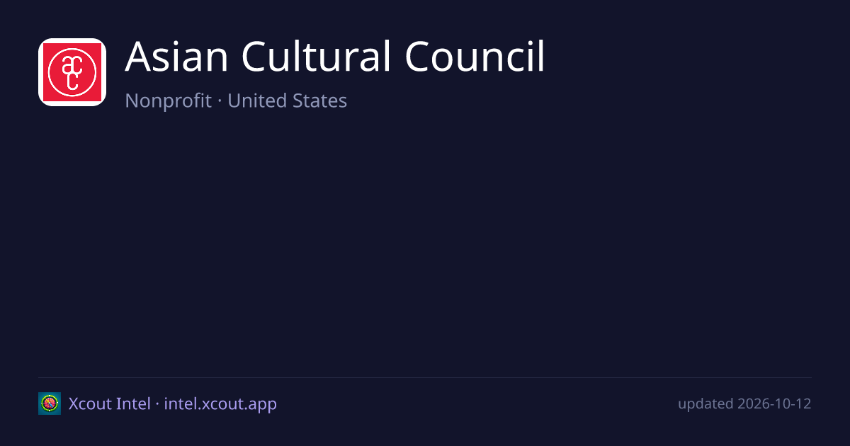 Asian Cultural Council — share card preview