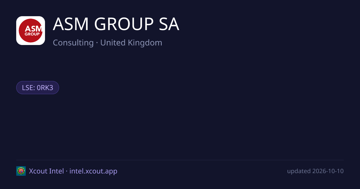 ASM GROUP SA — share card preview