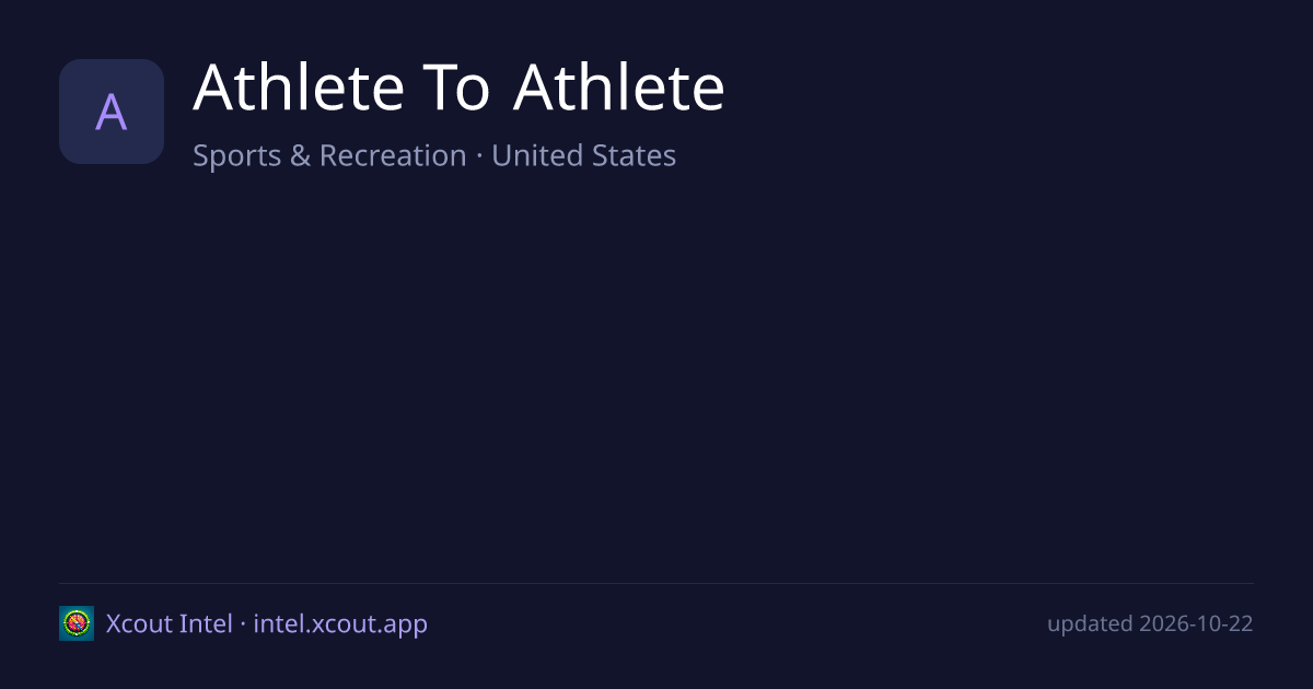Athlete To Athlete — share card preview