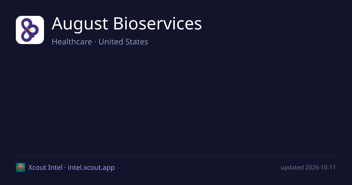 August Bioservices — share card preview