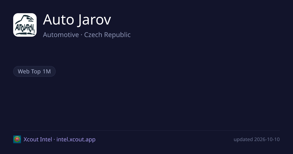Auto Jarov — share card preview