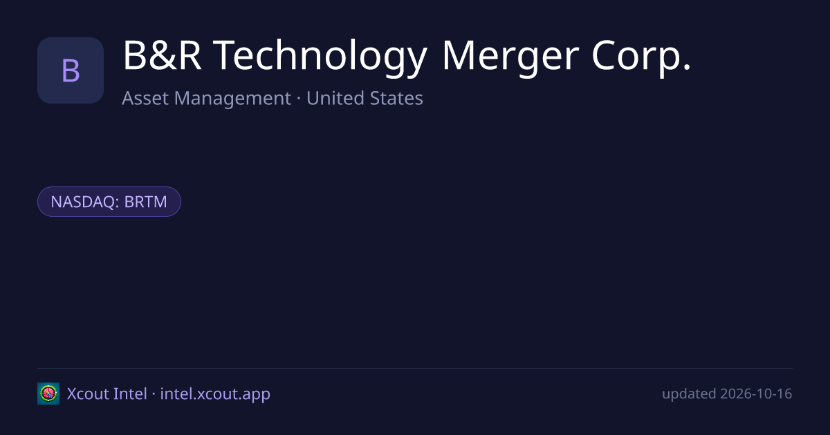B&R Technology Merger Corp. — share card preview