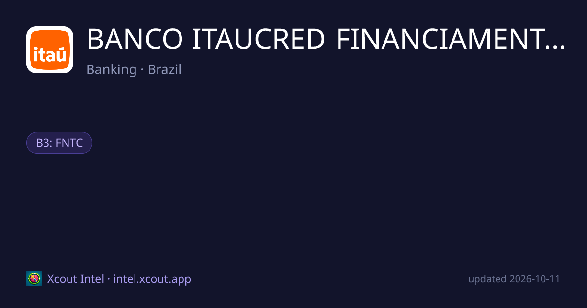 BANCO ITAUCRED FINANCIAMENTOS S/A — share card preview