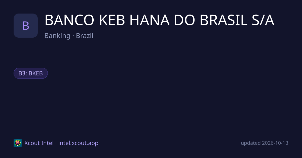 BANCO KEB HANA DO BRASIL S/A — share card preview