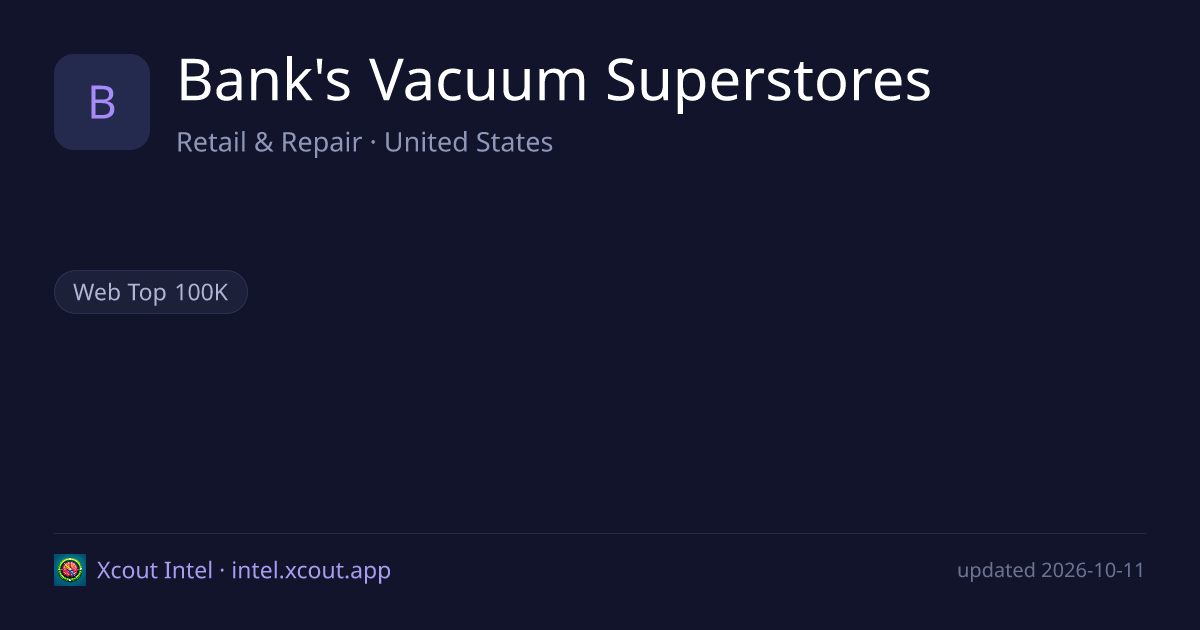 Bank's Vacuum Superstores — share card preview