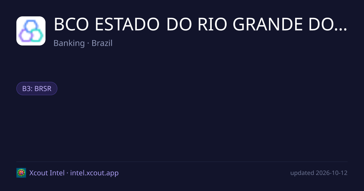 BCO ESTADO DO RIO GRANDE DO SUL S.A. — share card preview