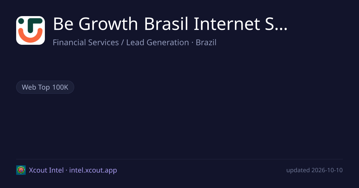 Be Growth Brasil Internet S.A. — share card preview