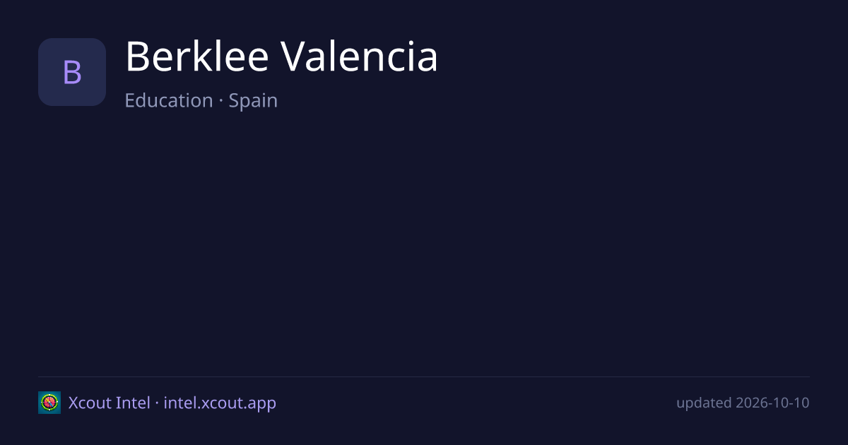 Berklee Valencia — share card preview