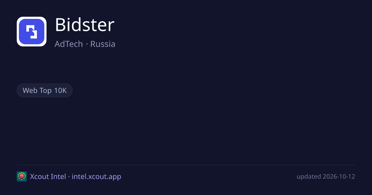 Bidster — share card preview