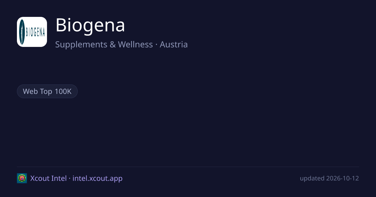 Biogena — share card preview