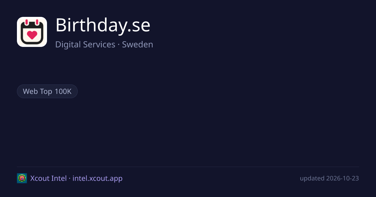 Birthday.se — share card preview