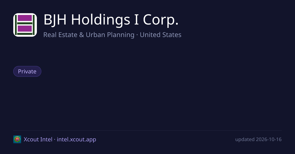 BJH Holdings I Corp. — share card preview