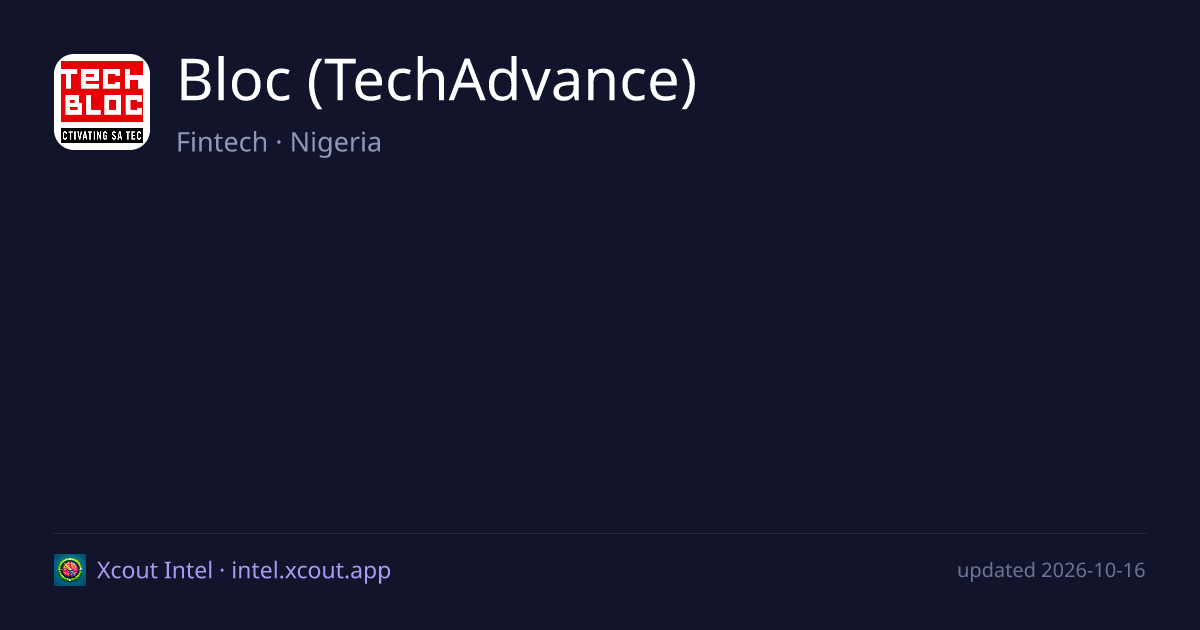 Bloc (TechAdvance) — share card preview
