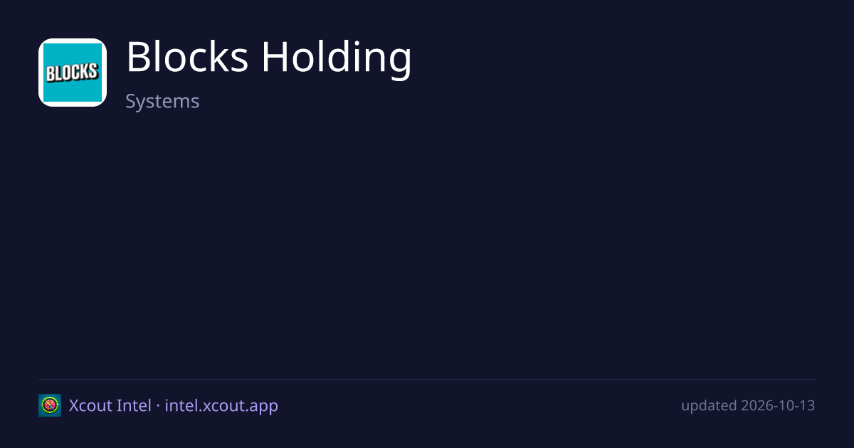 Blocks Holding — share card preview