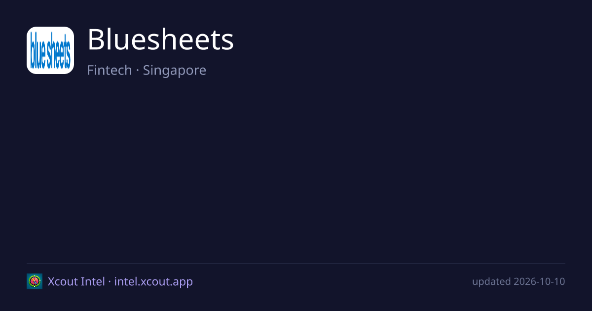 Bluesheets — share card preview