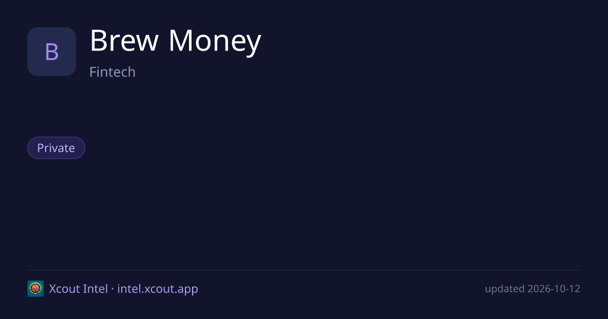 Brew Money — share card preview
