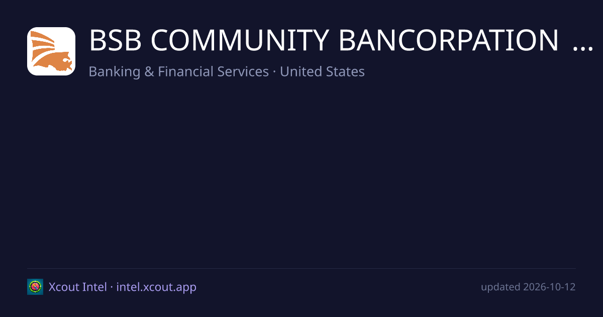 BSB COMMUNITY BANCORPATION INC — share card preview