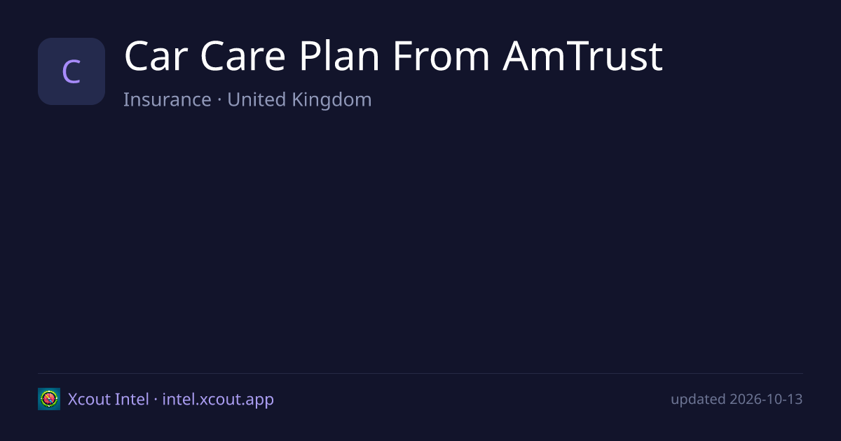 Car Care Plan From AmTrust — share card preview