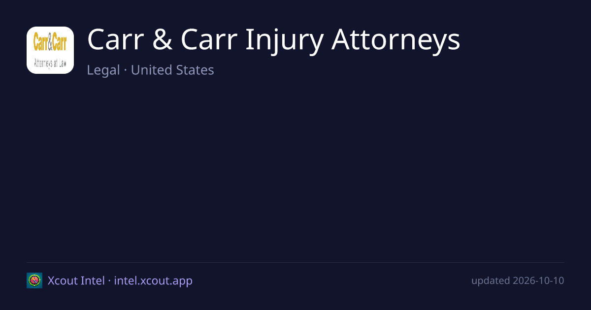 Carr & Carr Injury Attorneys — share card preview