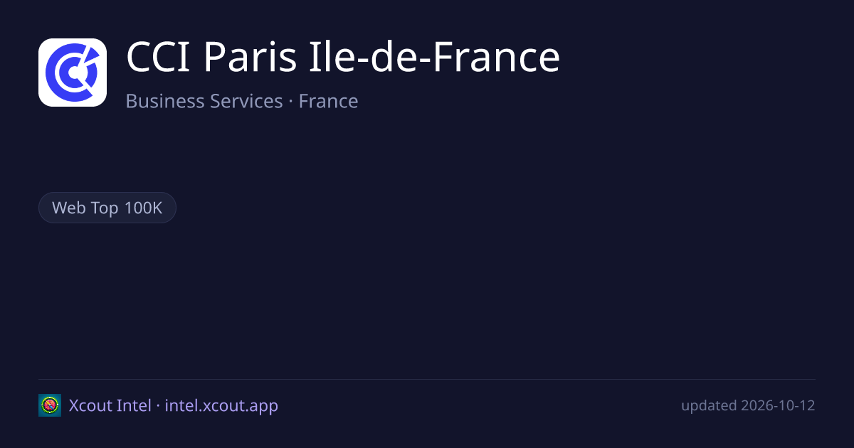 CCI Paris Ile-de-France — share card preview