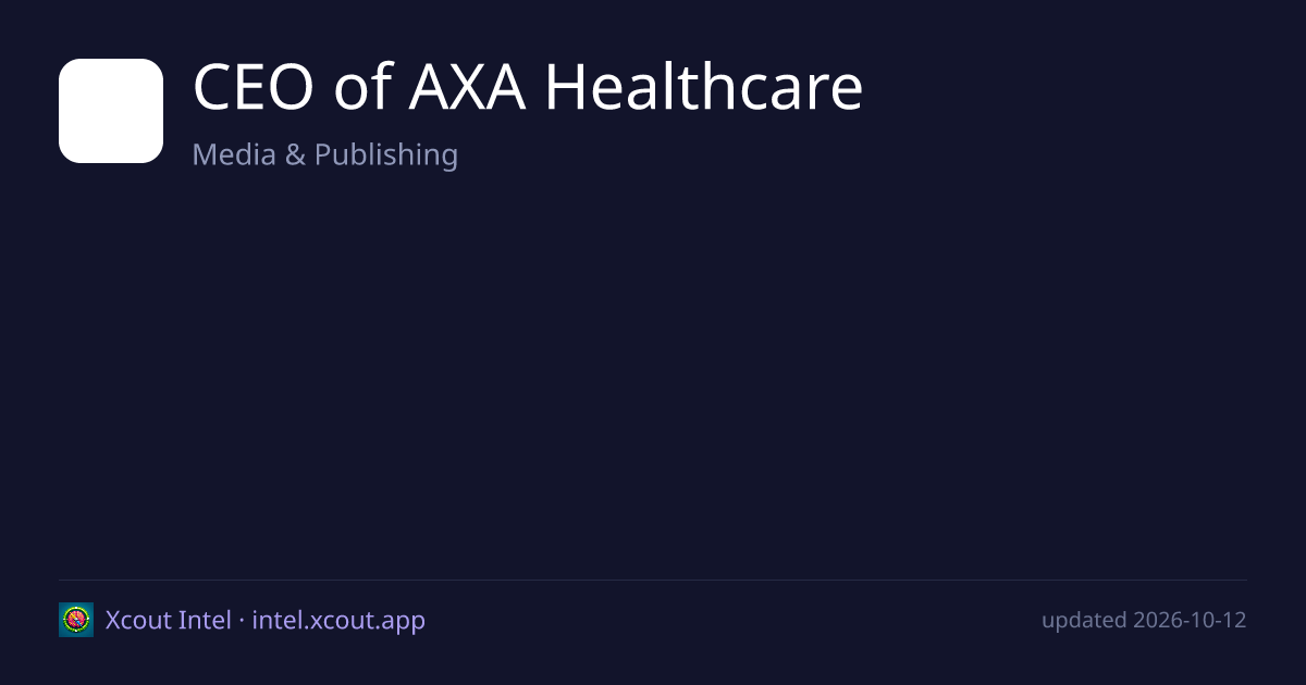 CEO of AXA Healthcare — share card preview