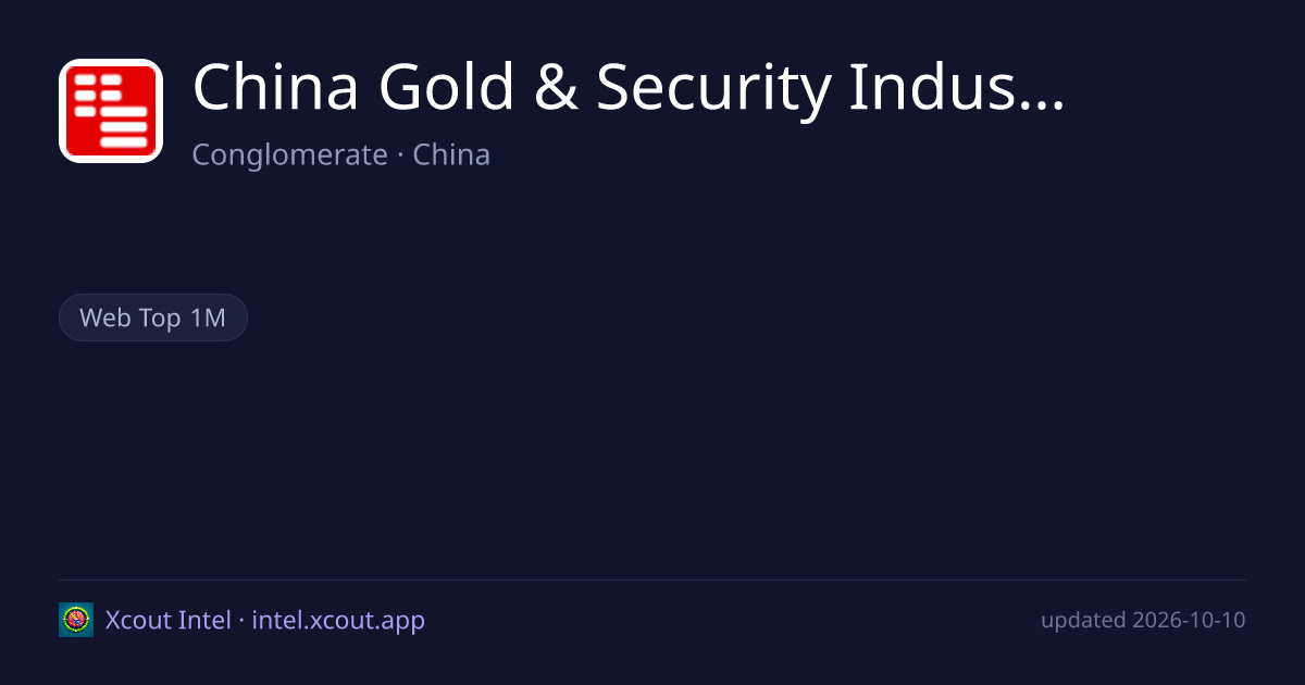 China Gold & Security Industry Group — share card preview