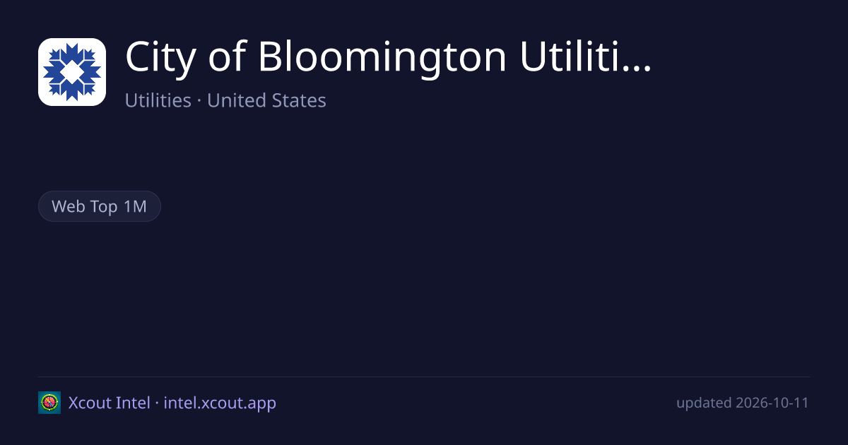 City of Bloomington Utilities — share card preview