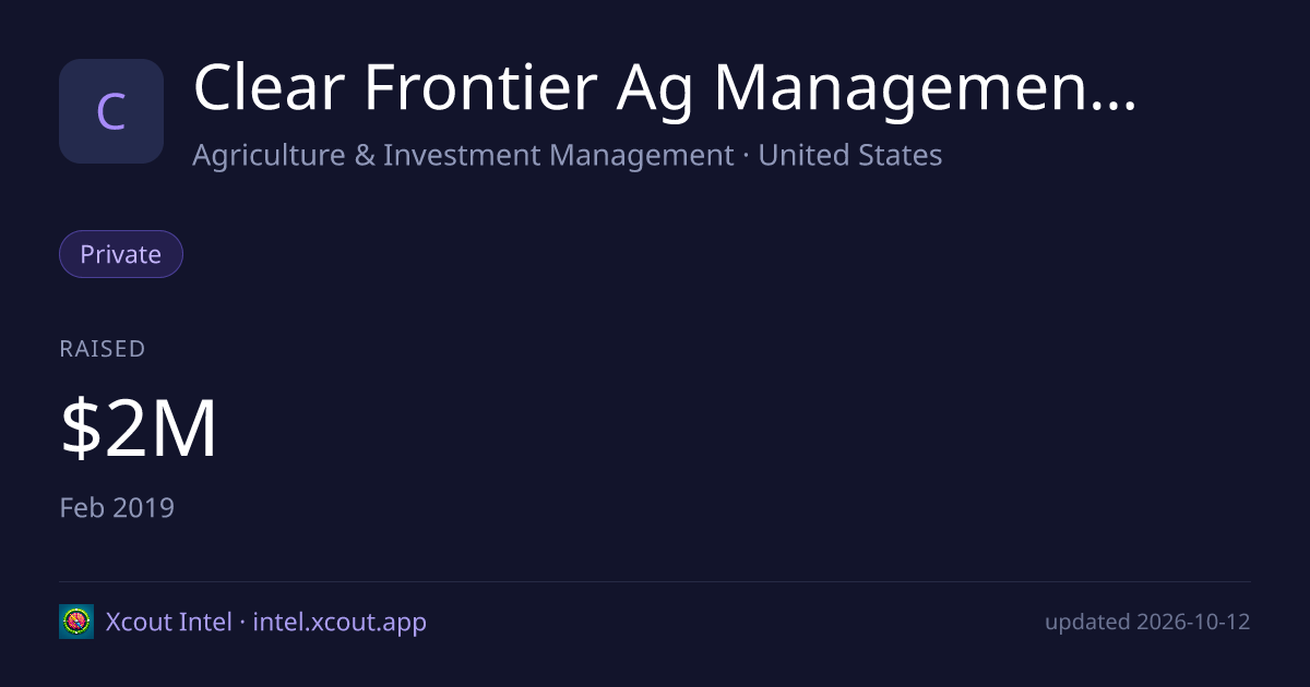 Clear Frontier Ag Management, LLC — share card preview