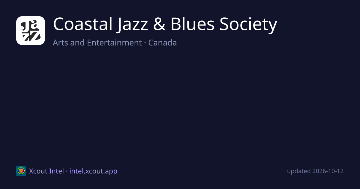 Coastal Jazz & Blues Society — share card preview