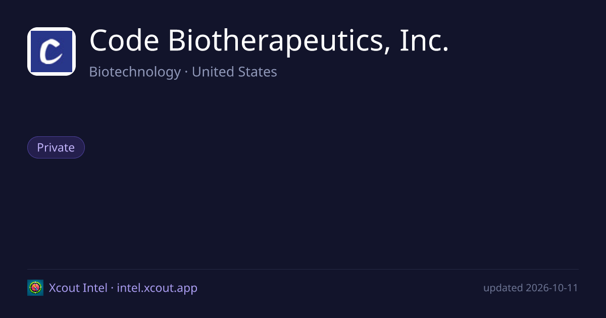 Code Biotherapeutics, Inc. — share card preview