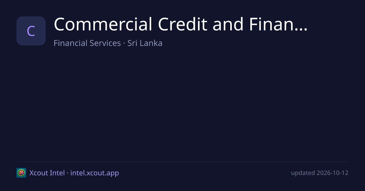 Commercial Credit and Finance PLC — share card preview
