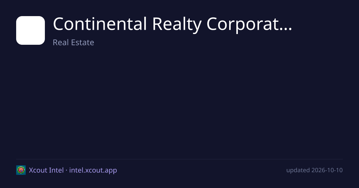 Continental Realty Corporation — share card preview