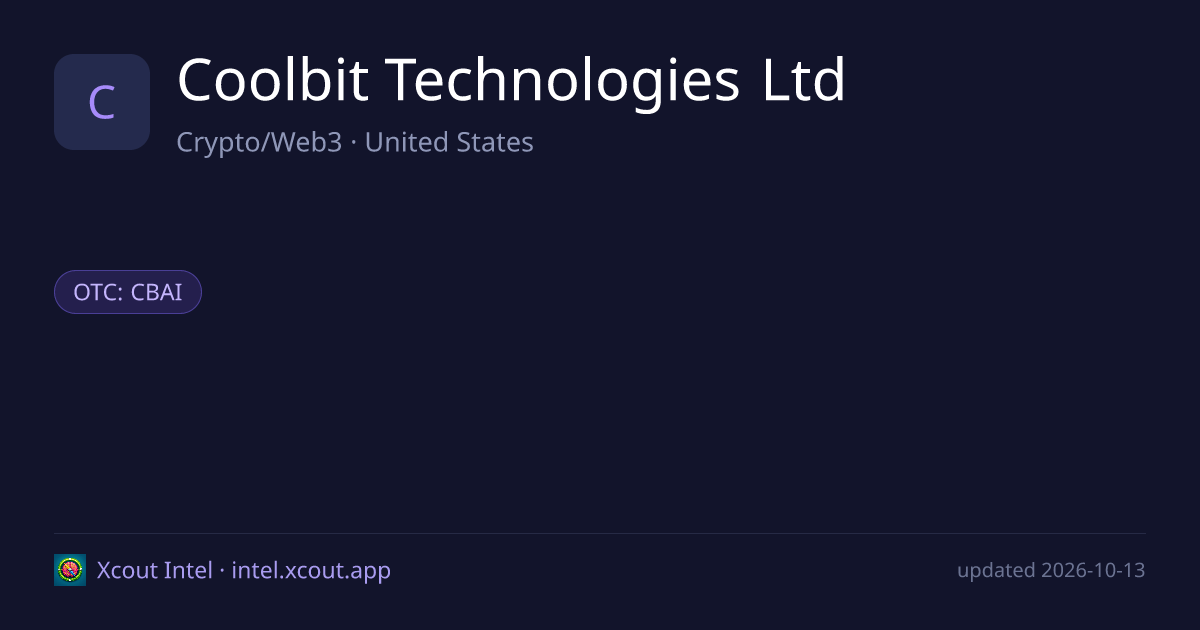 Coolbit Technologies Ltd — share card preview