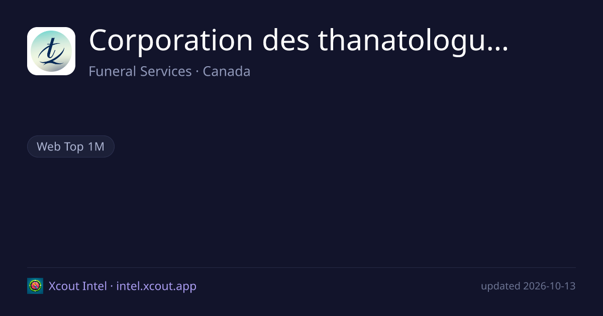 Corporation des thanatologues du Québec — share card preview