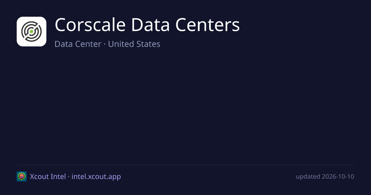 Corscale Data Centers — share card preview